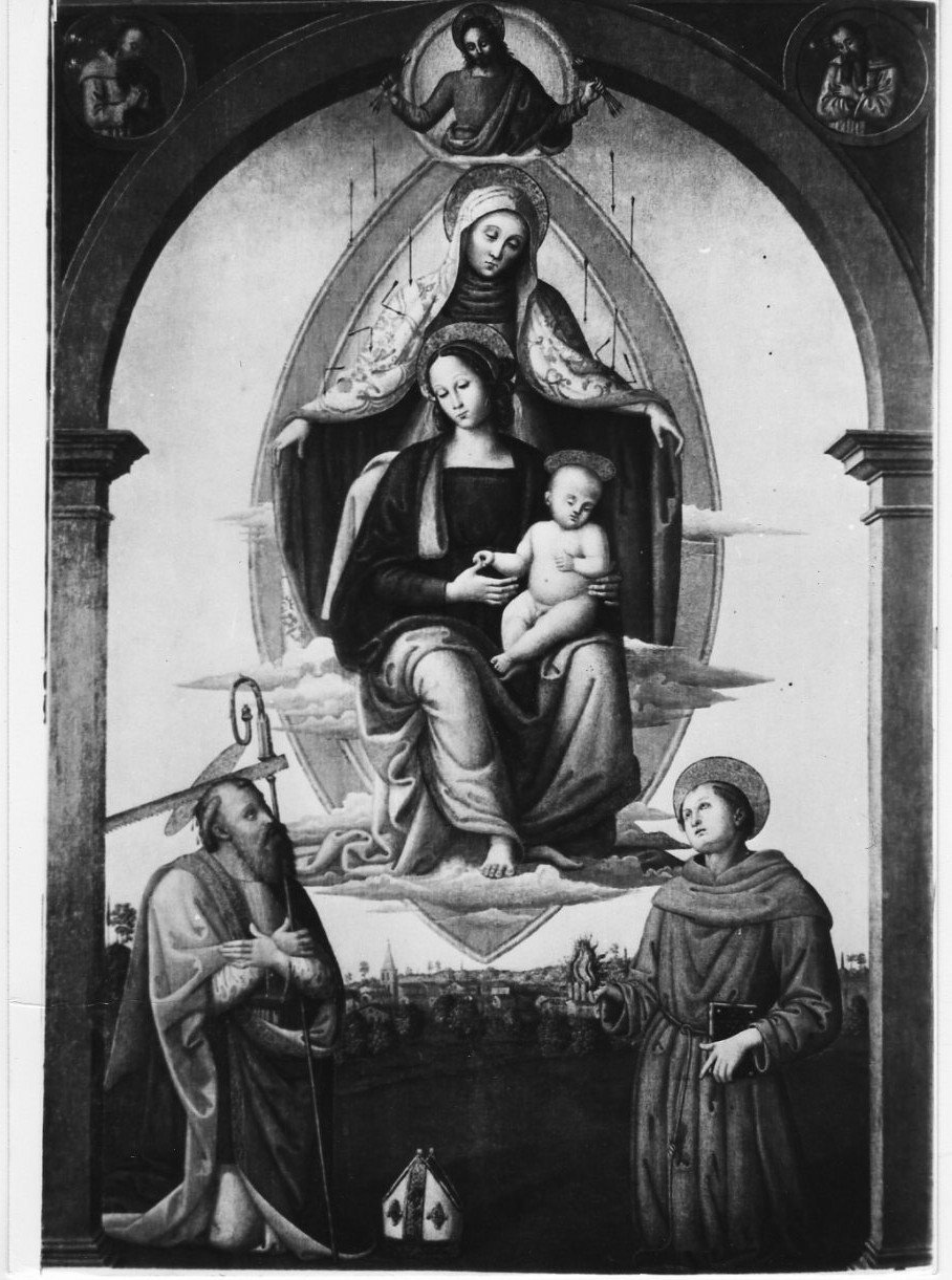 Madonna con Bambino e Santi (dipinto, opera isolata) di Vannucci Pietro detto Perugino (attribuito) (fine/inizio secc. XIV/ XV)