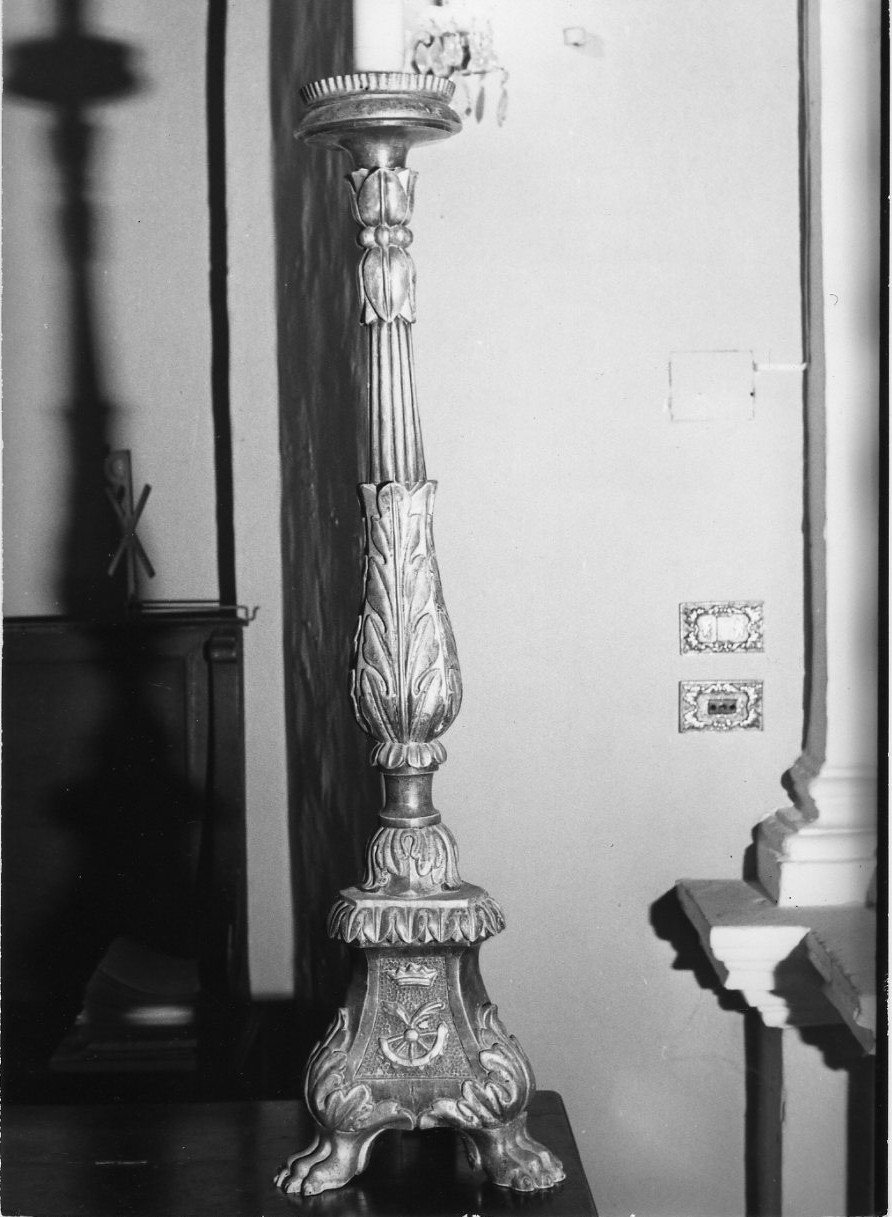 candeliere, insieme - bottega umbra (sec. XIX)