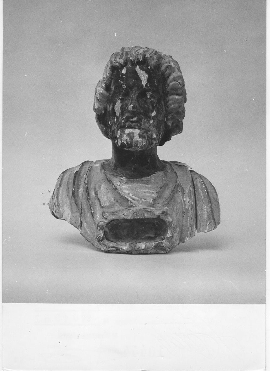 reliquiario - a busto, opera isolata - bottega umbra (sec. XVII)