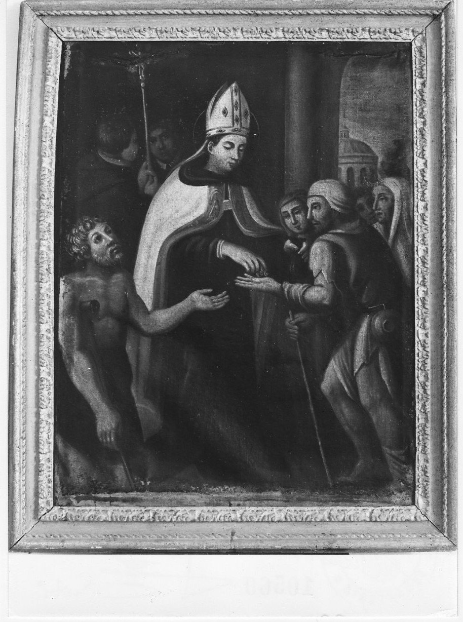 San Tommaso da Villanova distibuisce l'elemosina ai poveri (dipinto, opera isolata) - ambito Italia centrale (sec. XVIII)