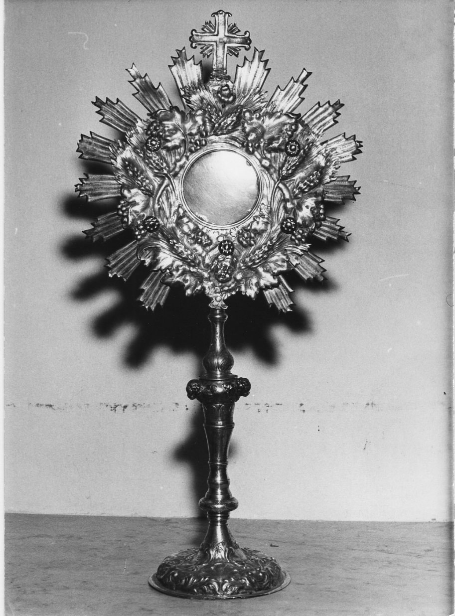 ostensorio - a raggiera, opera isolata - bottega umbra (sec. XVIII)