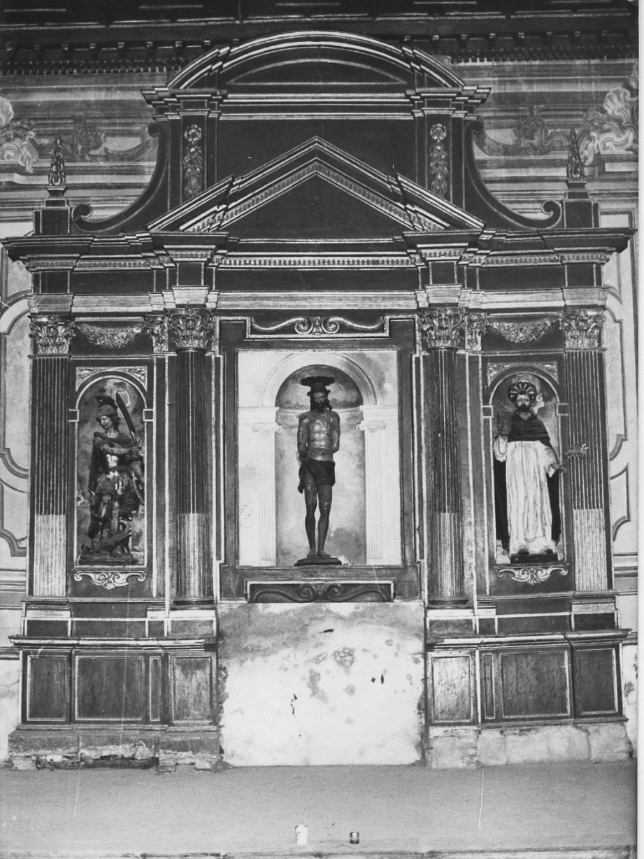 mostra architettonica d'altare, elemento d'insieme - bottega umbra (sec. XVII)