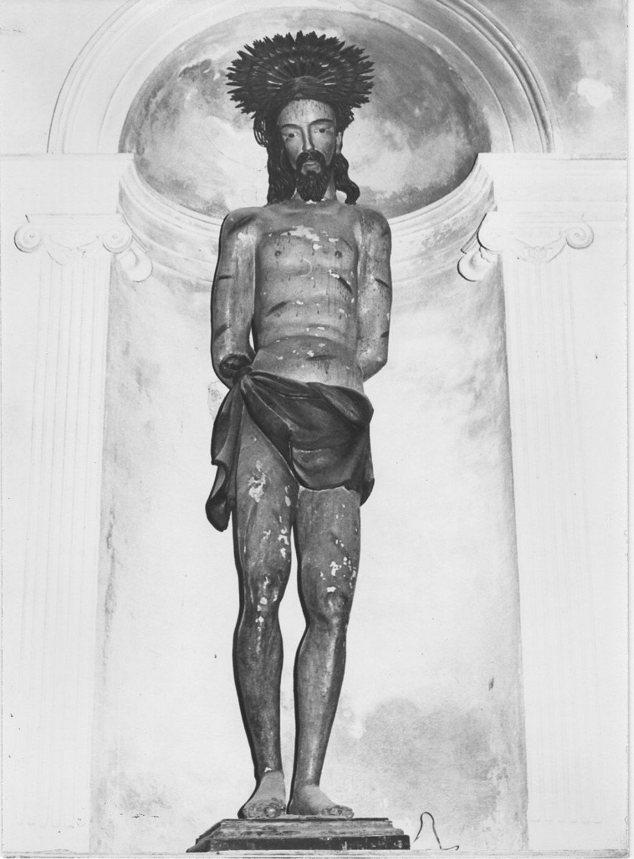 Cristo flagellato (scultura, elemento d'insieme) - bottega umbra (inizio sec. XVII)