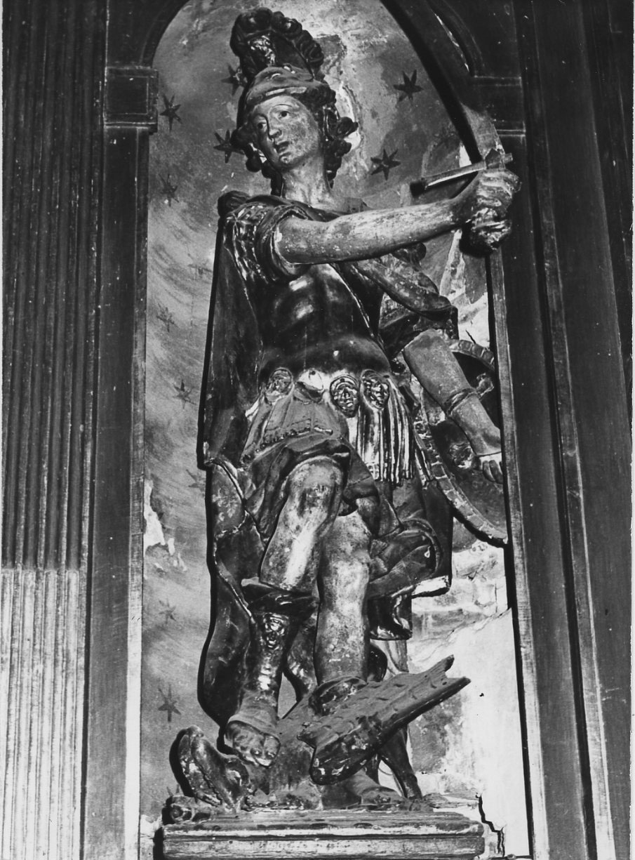 San Giorgio e il drago (scultura, elemento d'insieme) - bottega umbra (inizio sec. XVII)