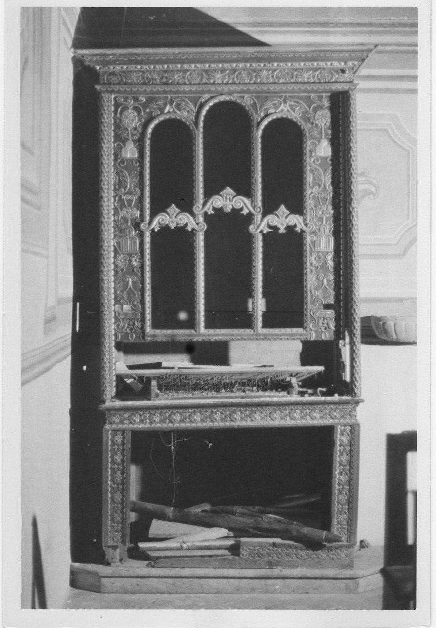 cassa d'organo, elemento d'insieme - bottega umbra (sec. XVII)
