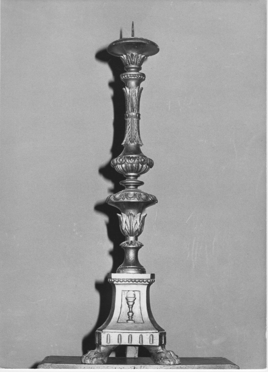 candeliere, insieme - bottega umbra (secc. XVII/ XVIII)