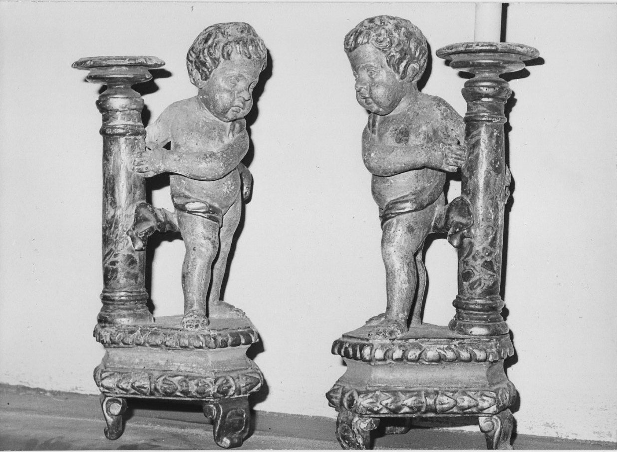 portacandelabro, coppia - bottega umbra (sec. XVII)