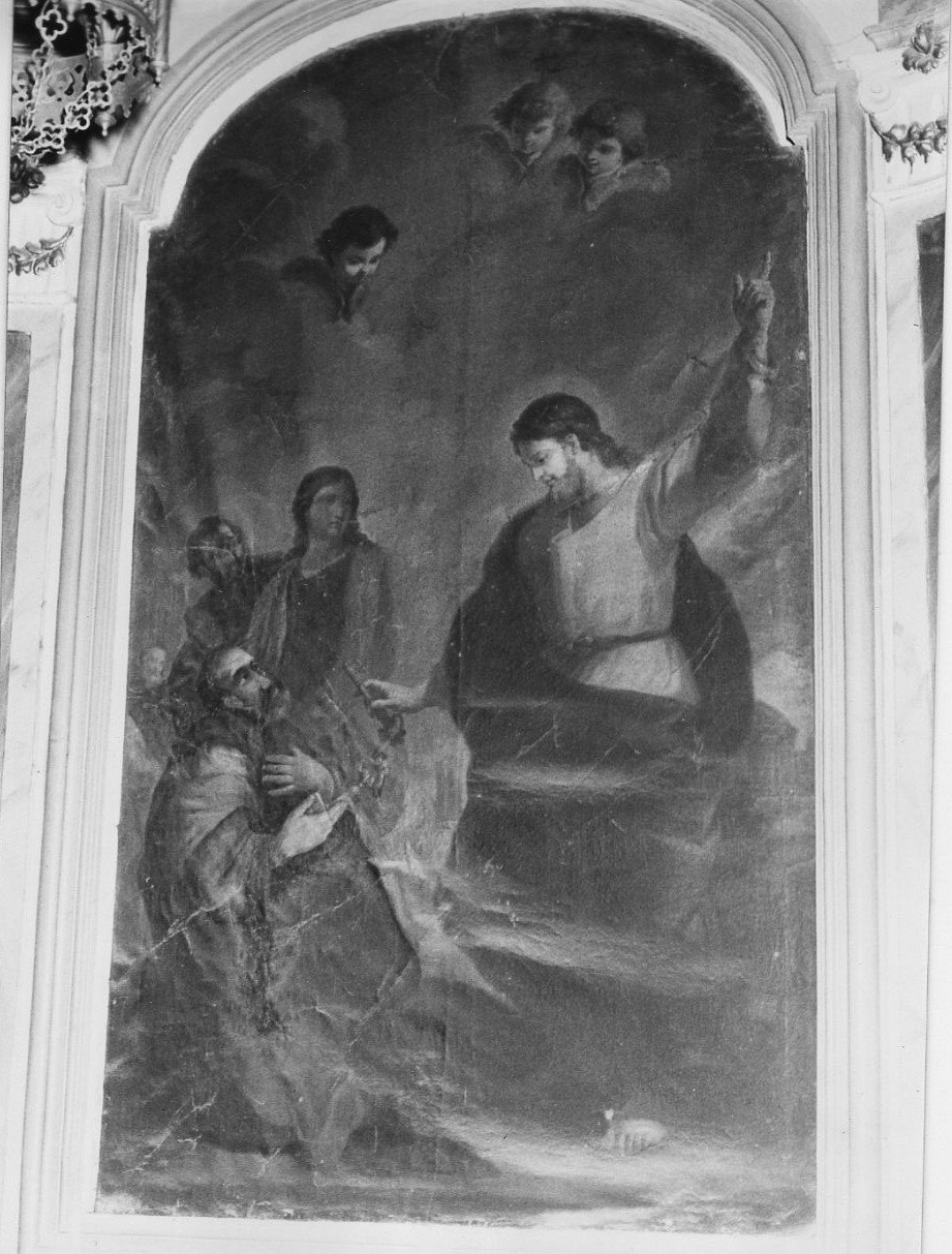 Cristo consegna le chiavi a San Pietro (dipinto, opera isolata) - ambito Italia centrale (sec. XVIII)