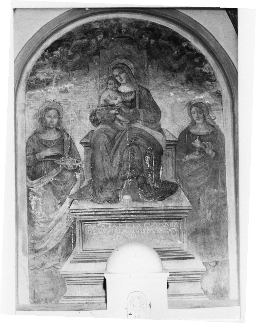 Madonna con Bambino e Santi (dipinto, opera isolata) - bottega umbra (prima metà sec. XVI)
