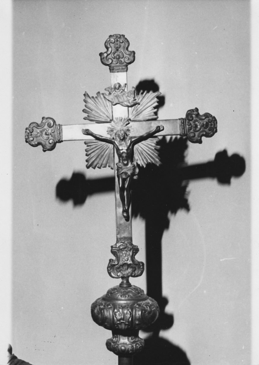 croce processionale, opera isolata - bottega Italia centrale (sec. XVIII)