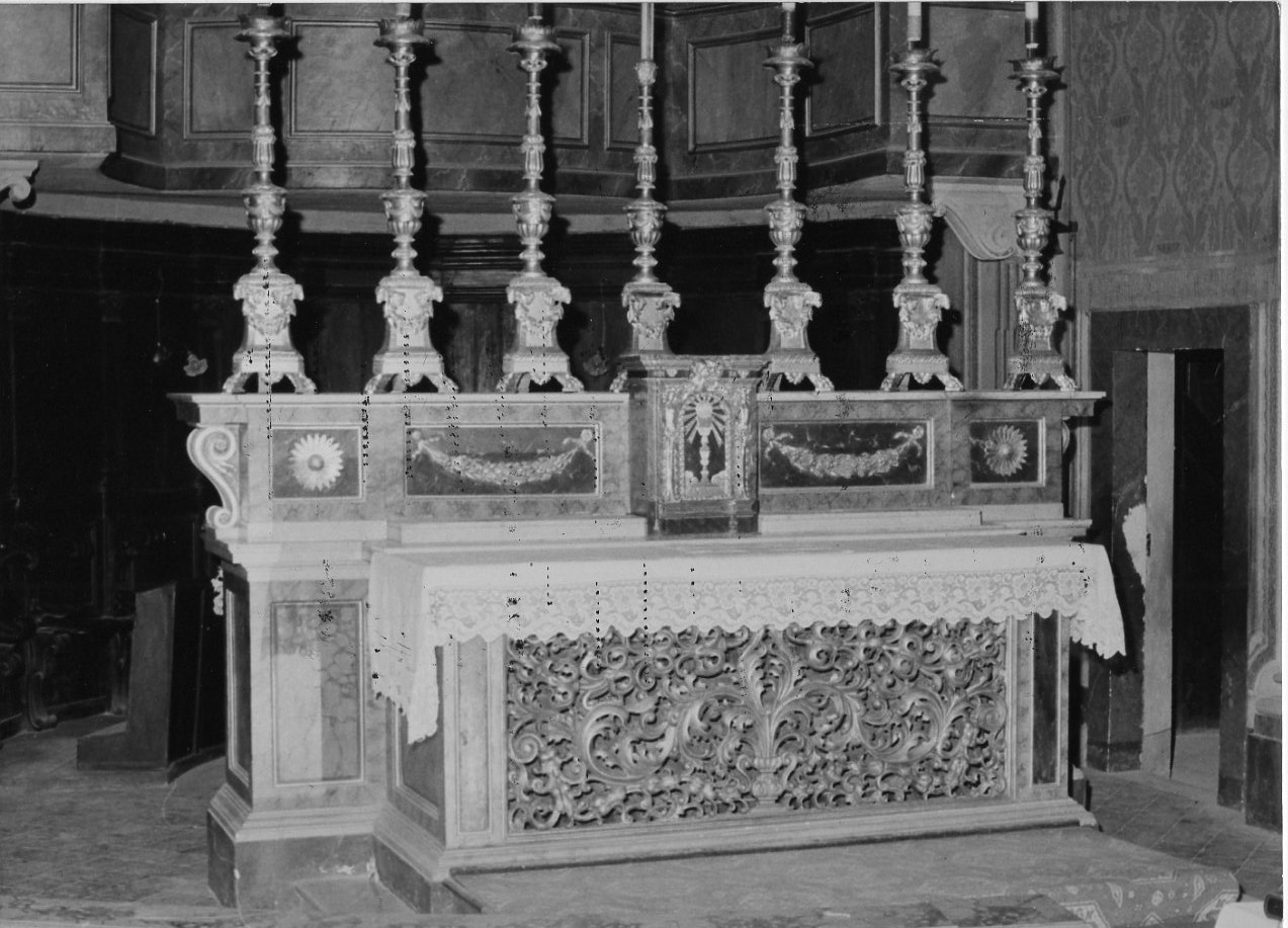 altare maggiore, opera isolata - bottega italiana (fine sec. XVIII)