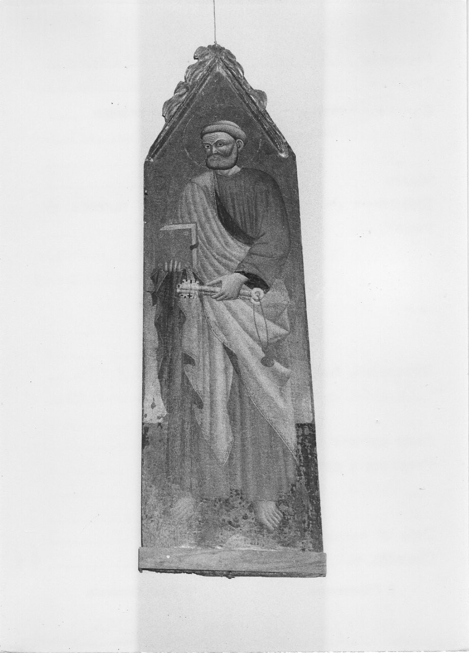 San Pietro (dipinto, elemento d'insieme) - ambito italiano (primo quarto sec. XV)
