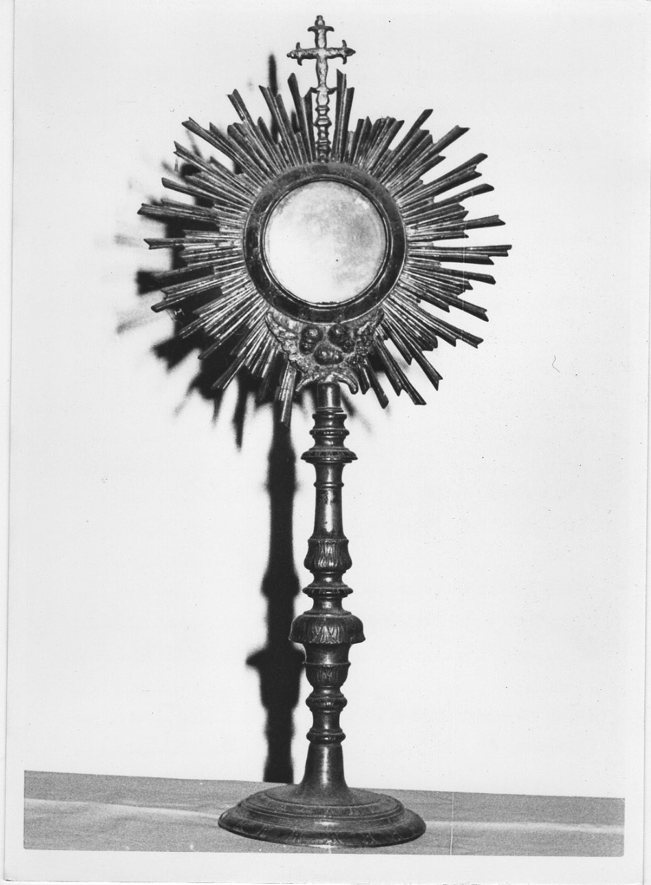 ostensorio - a raggiera, opera isolata - bottega italiana (sec. XVII)