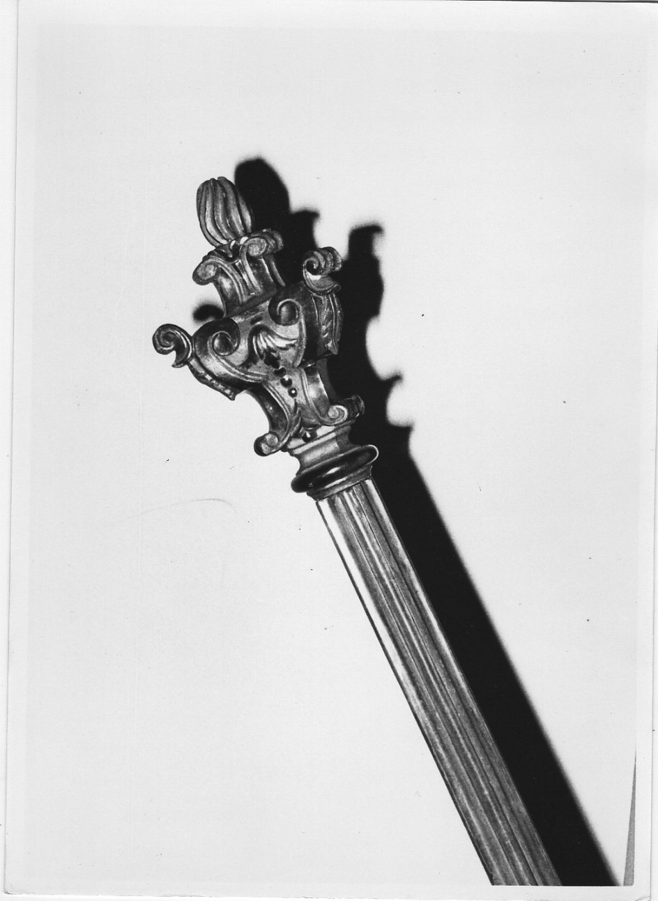 asta di baldacchino processionale, insieme - bottega italiana (sec. XVIII)