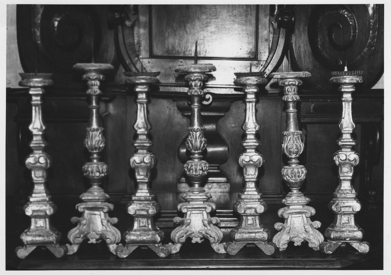 candeliere, insieme - bottega italiana (secc. XVII/ XVIII)
