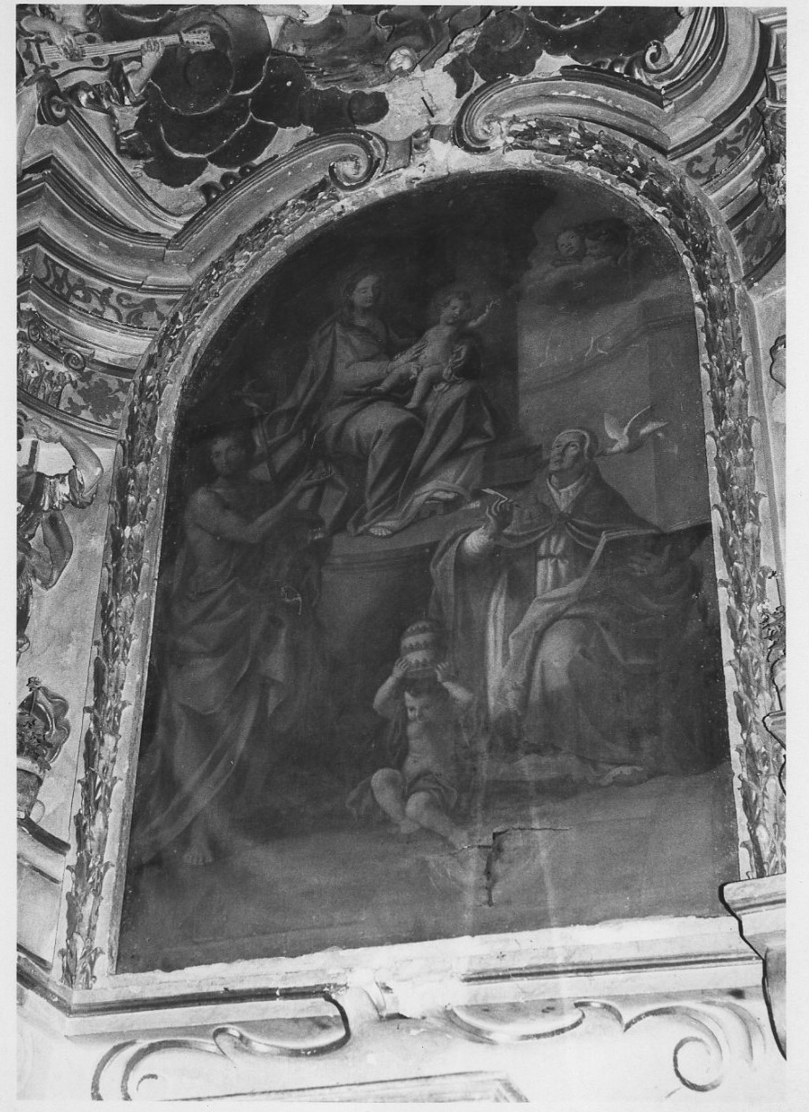 Madonna con Bambino e Santi (dipinto, elemento d'insieme) - ambito italiano (fine sec. XVI)