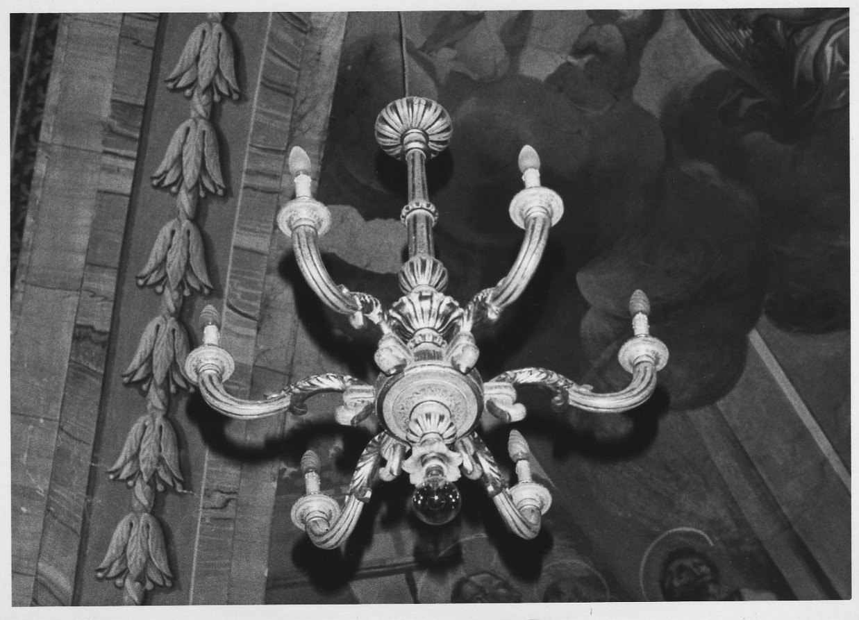 lampadario da chiesa, opera isolata - bottega italiana (sec. XVIII)