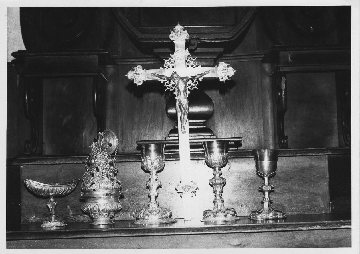 croce d'altare, opera isolata - bottega italiana (secc. XVII/ XVIII)