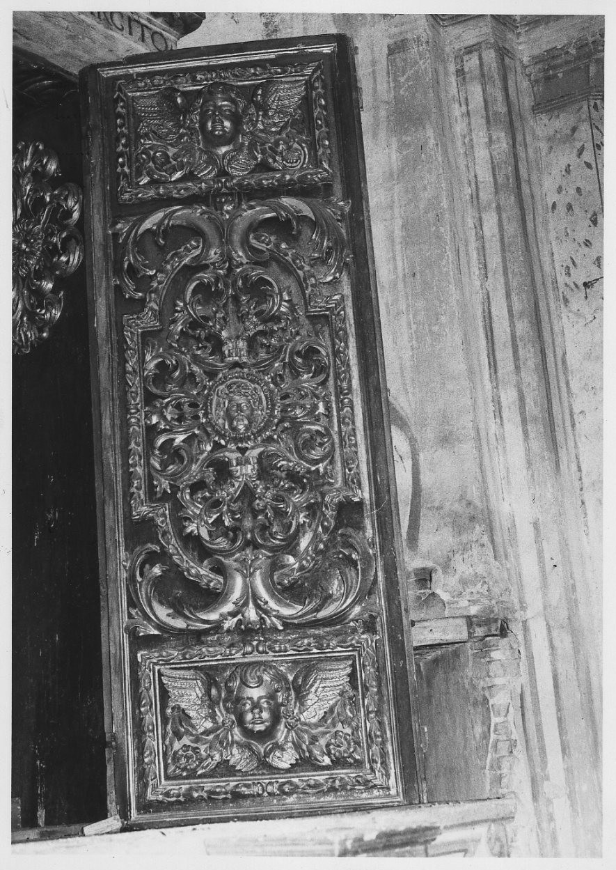 sportello, elemento d'insieme - bottega italiana (sec. XVII)