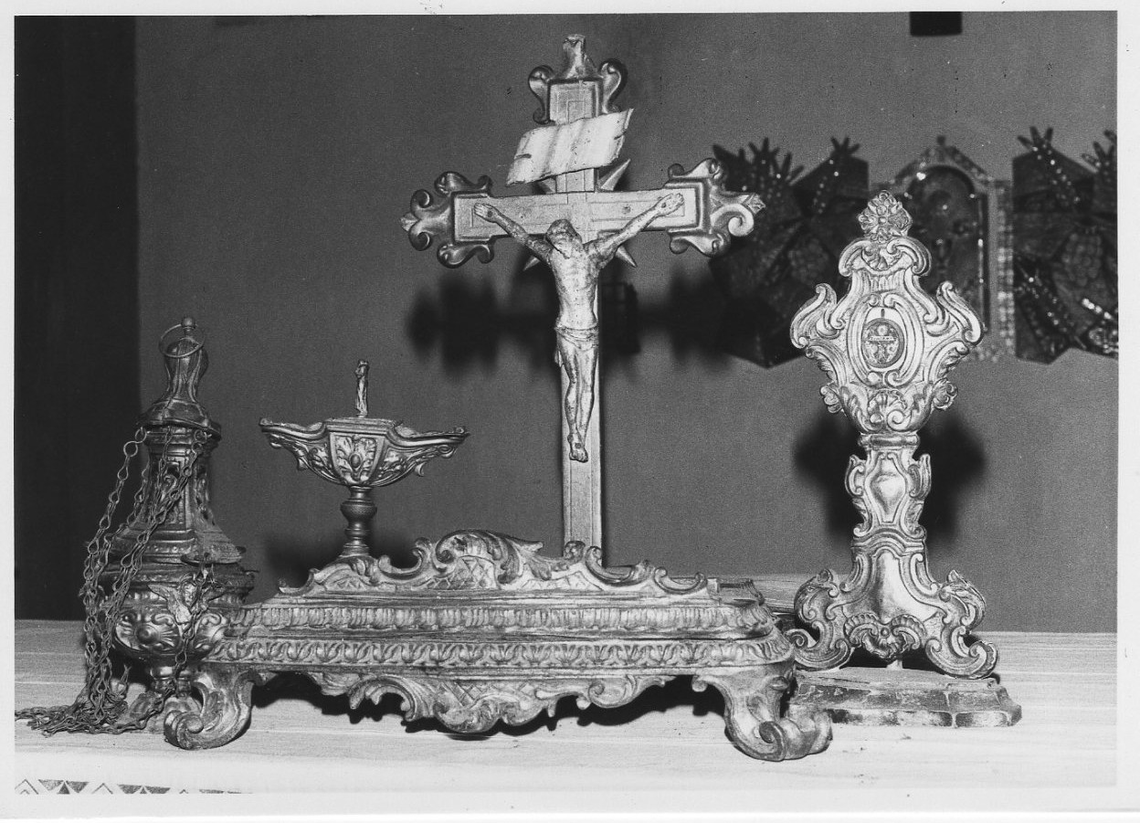 croce d'altare, opera isolata - bottega italiana (secc. XVII/ XVIII)