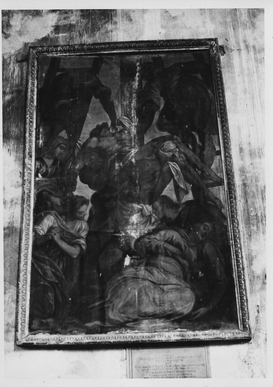 deposizione di Cristo dalla croce (dipinto, opera isolata) - ambito italiano (fine sec. XVI)