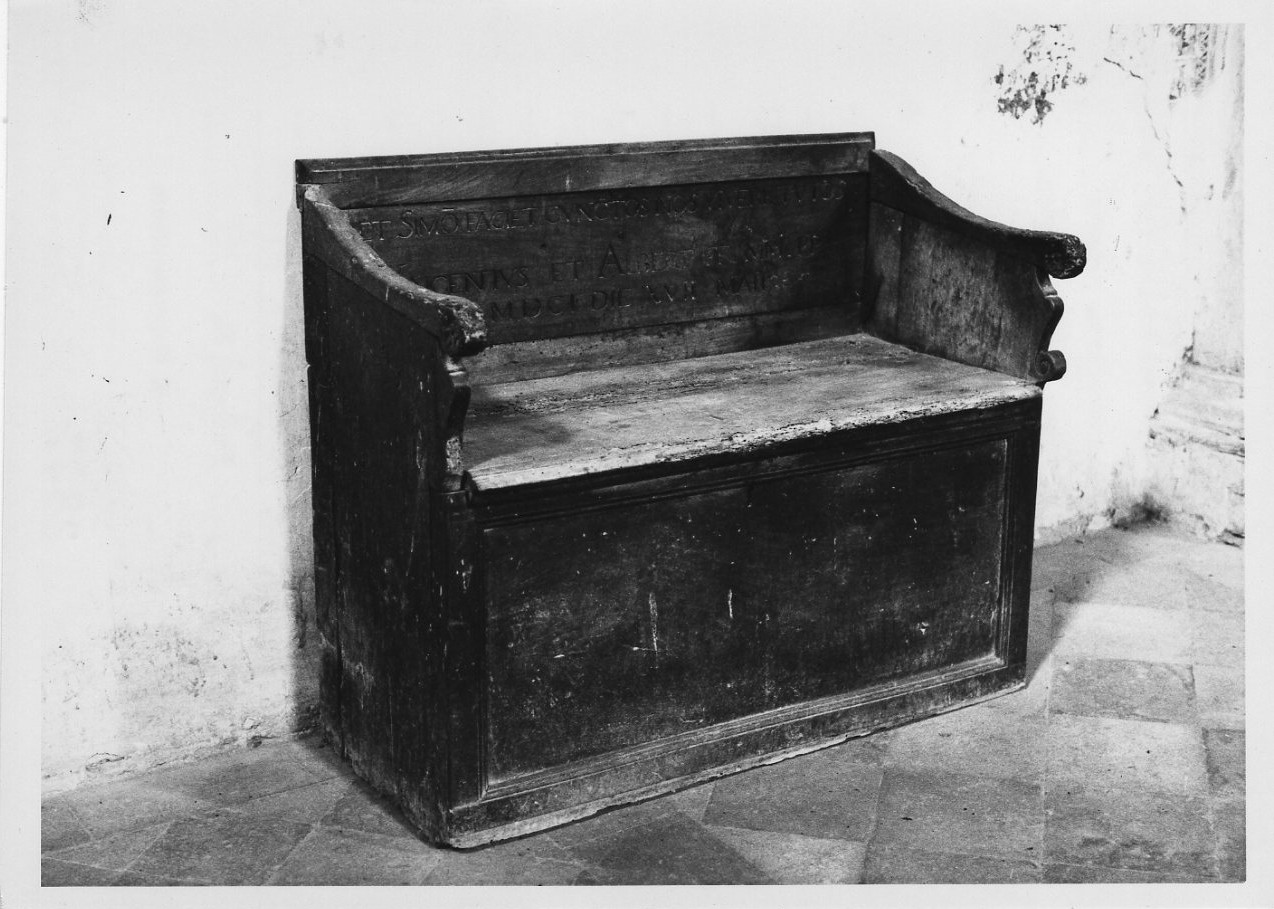 cassapanca, opera isolata - bottega italiana (sec. XVII)