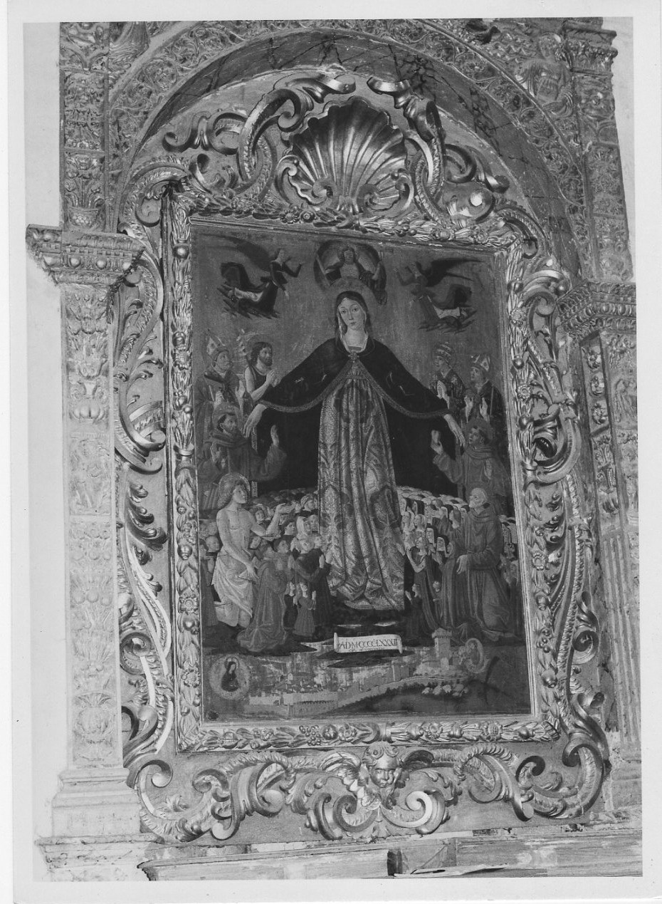 Madonna protettrice, Madonna della Misericordia (dipinto, opera isolata) di Bonfigli Benedetto (attribuito) (sec. XV)