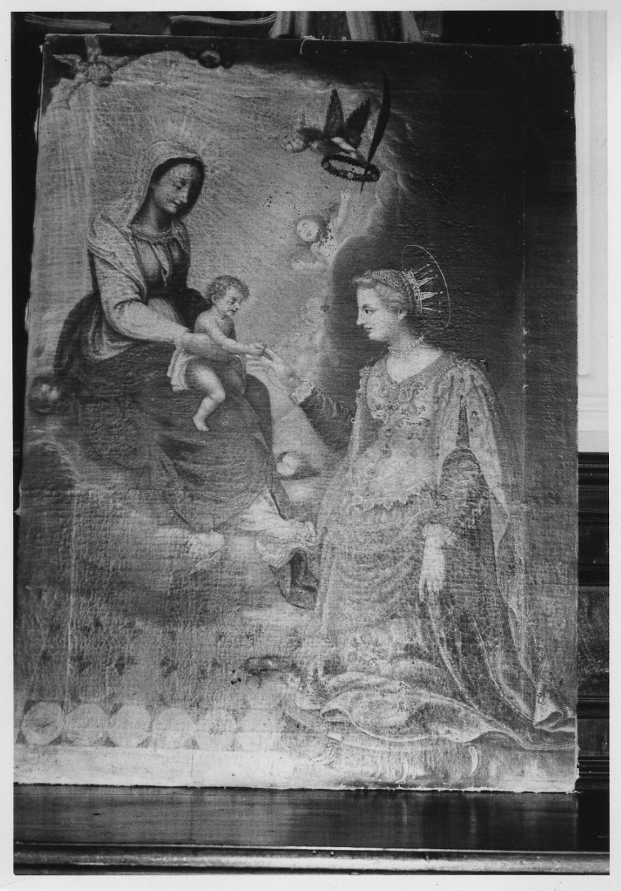 matrimonio mistico di Santa Caterina d'Alessandria (dipinto, opera isolata) - ambito italiano (sec. XVII)