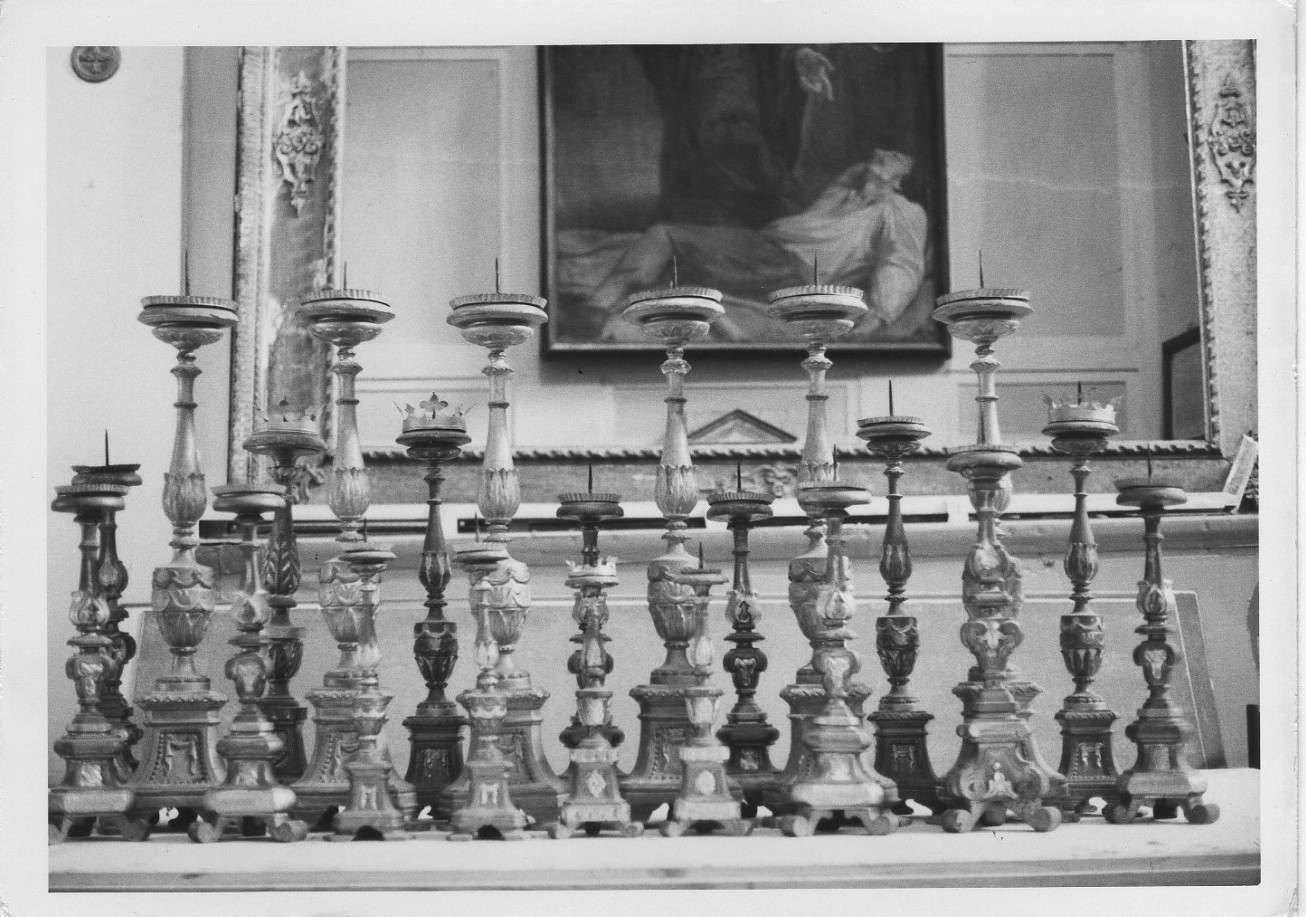 candeliere, insieme - bottega italiana (secc. XVII/ XVIII)