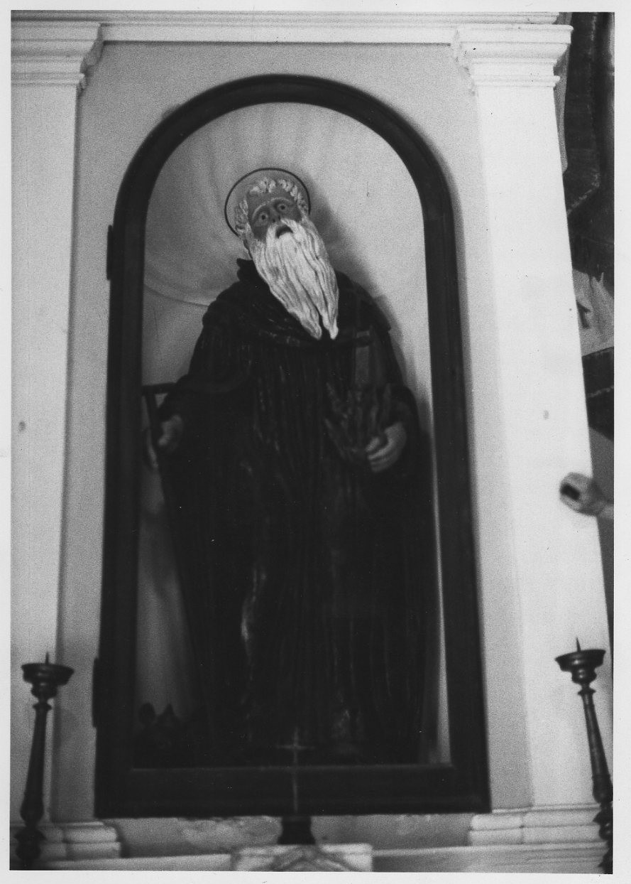 Sant'Antonio Abate (statua, opera isolata) - bottega italiana (sec. XVII)