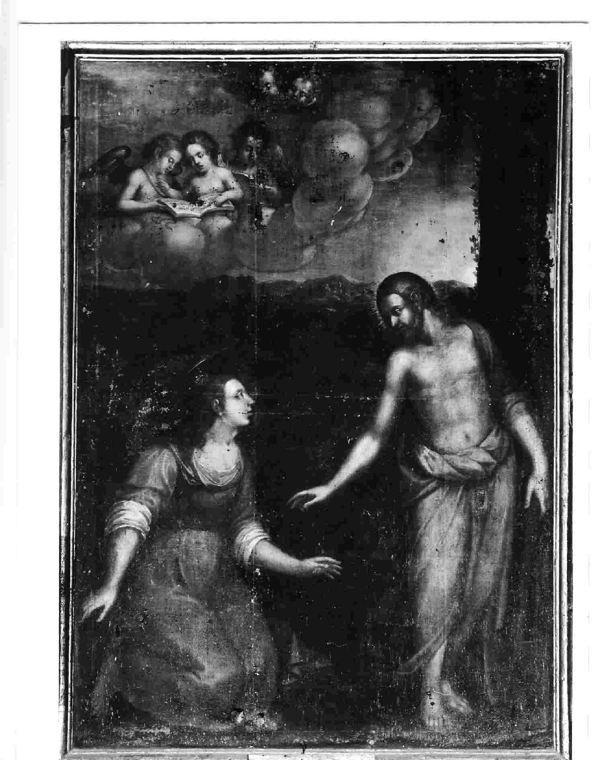 apparizione di Cristo risorto a Santa Maria Maddalena (dipinto, elemento d'insieme) - ambito Italia centrale (prima metà sec. XVII)