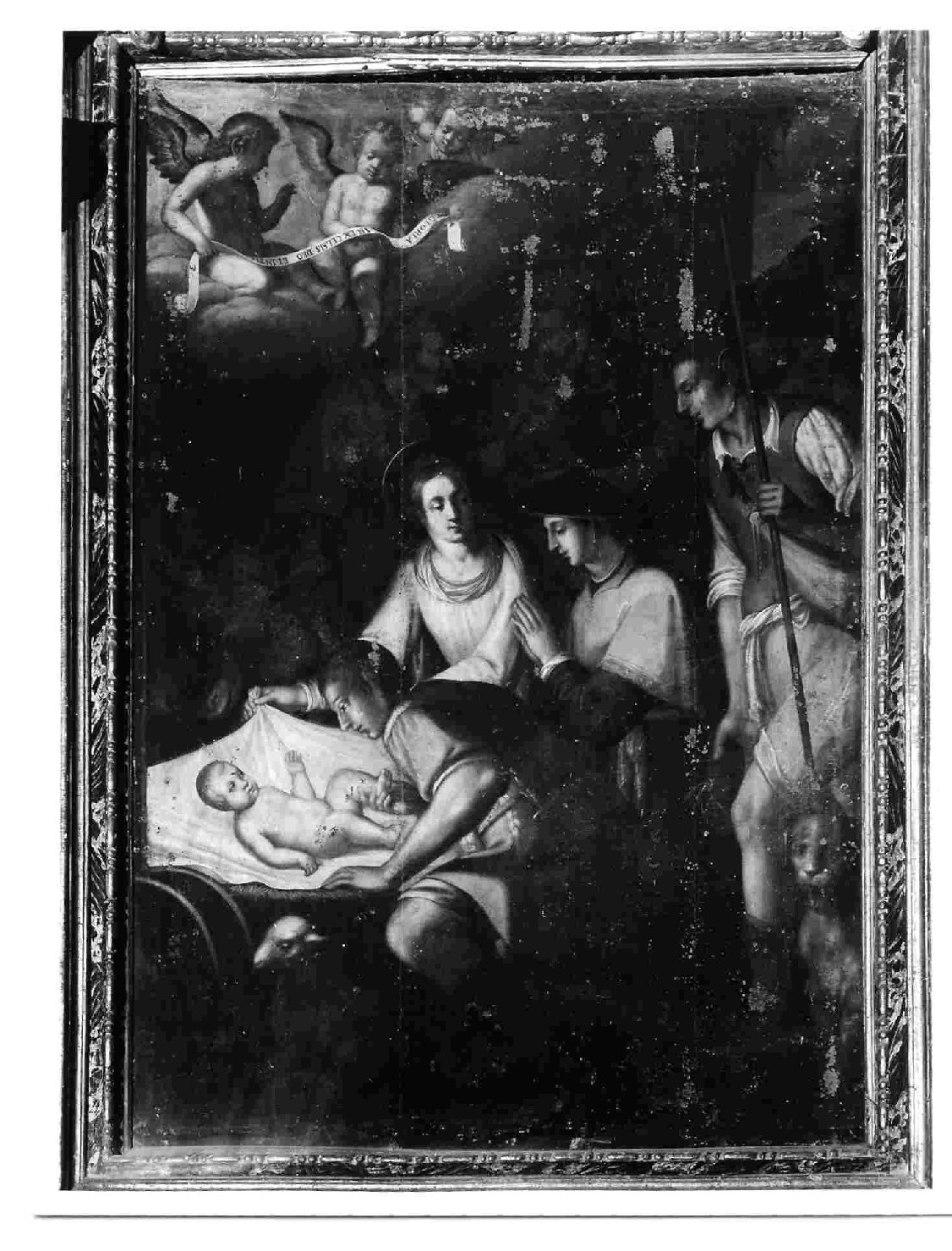 natività di Gesù (dipinto, elemento d'insieme) - ambito Italia centrale (prima metà sec. XVII)