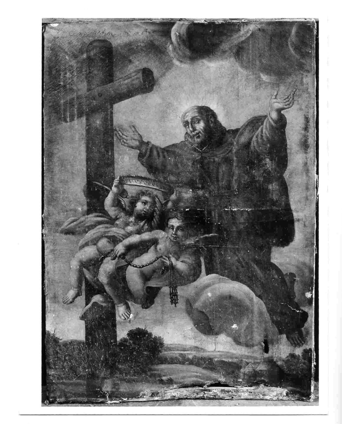 Santo in estasi (dipinto, opera isolata) - ambito umbro (prima metà sec. XVIII)