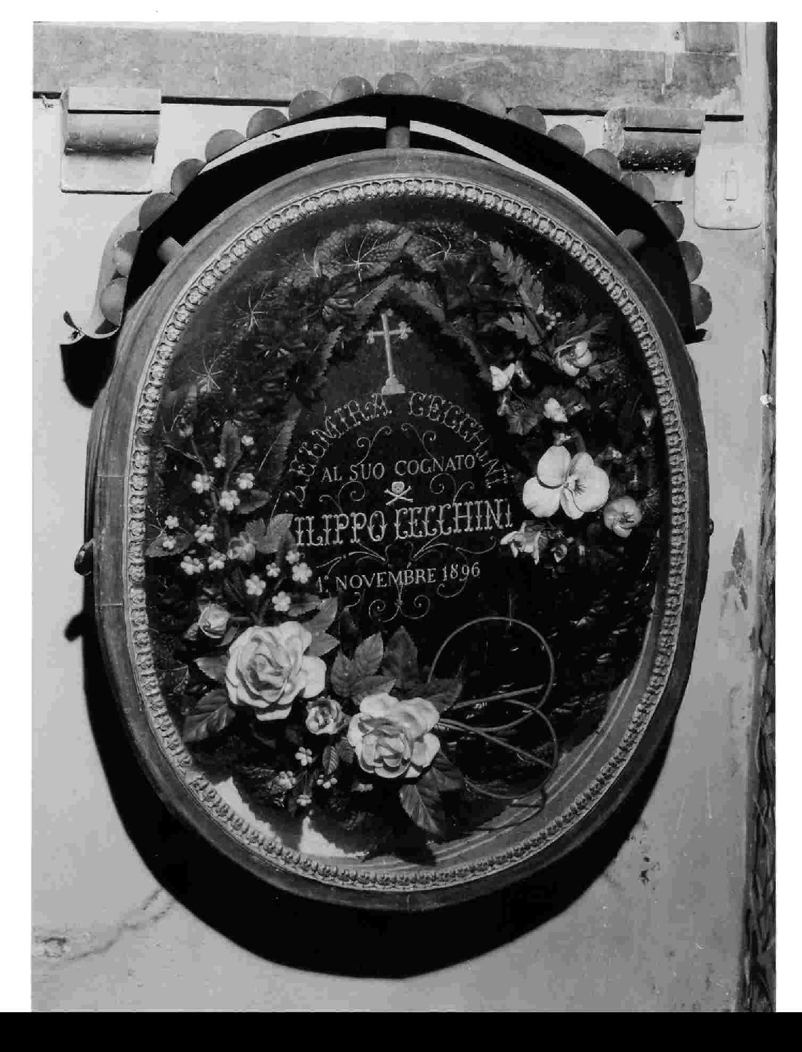 targa commemorativa, opera isolata - bottega umbra (sec. XIX)