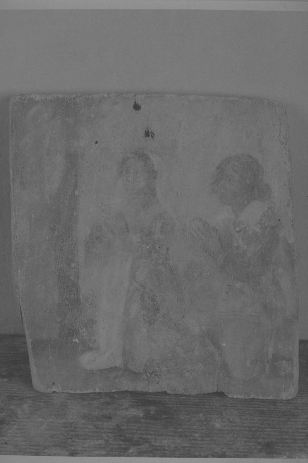 un uomo e una donna in preghiera (ex voto, opera isolata) - ambito umbro (prima metà sec. XVII)