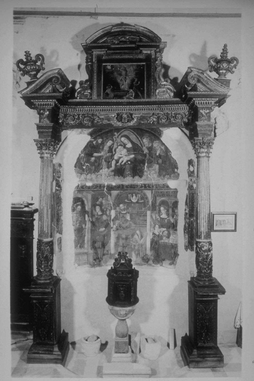 mostra d'altare, complesso decorativo - bottega umbra (seconda metà sec. XVII)