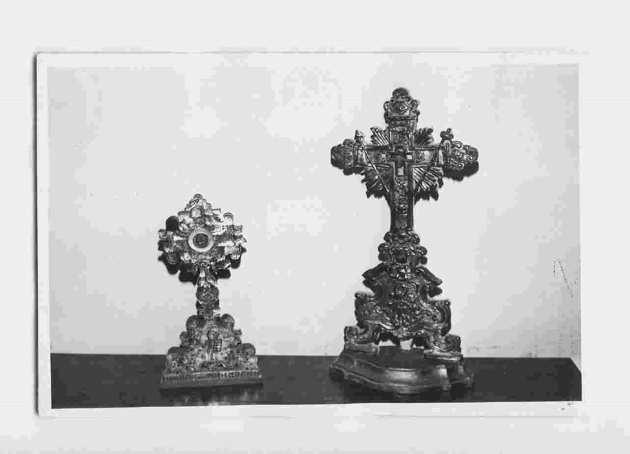 reliquiario - a croce, opera isolata - bottega Italia centrale (sec. XVII)