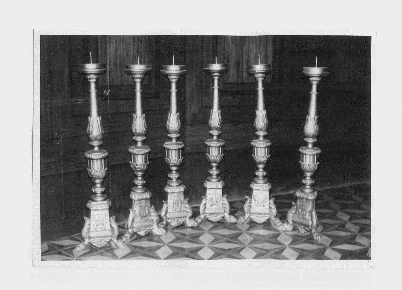 candeliere, serie - bottega Italia centrale (sec. XVIII)