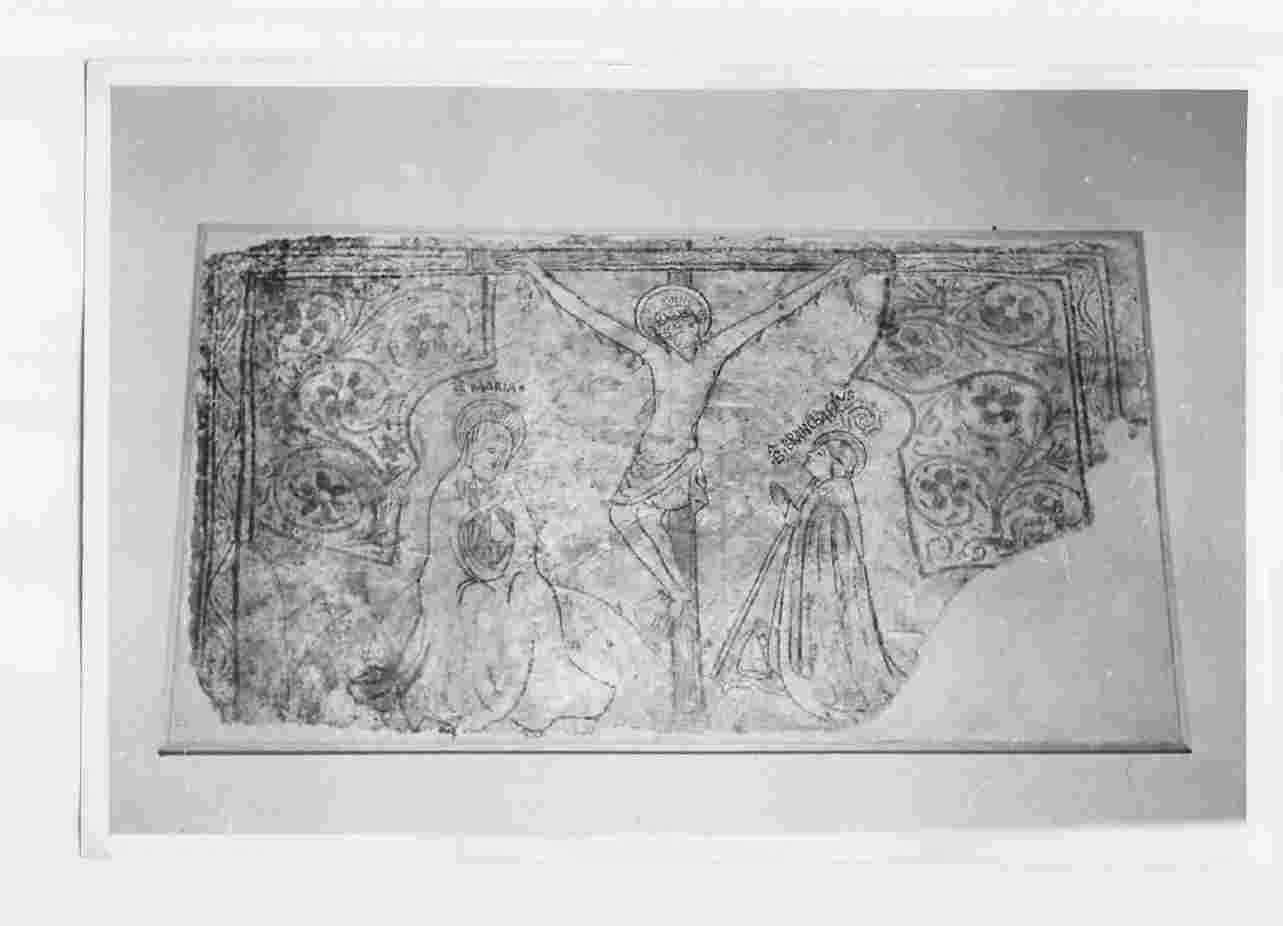 Cristo crocifisso tra Santi (dipinto, opera isolata) - ambito umbro (sec. XV)