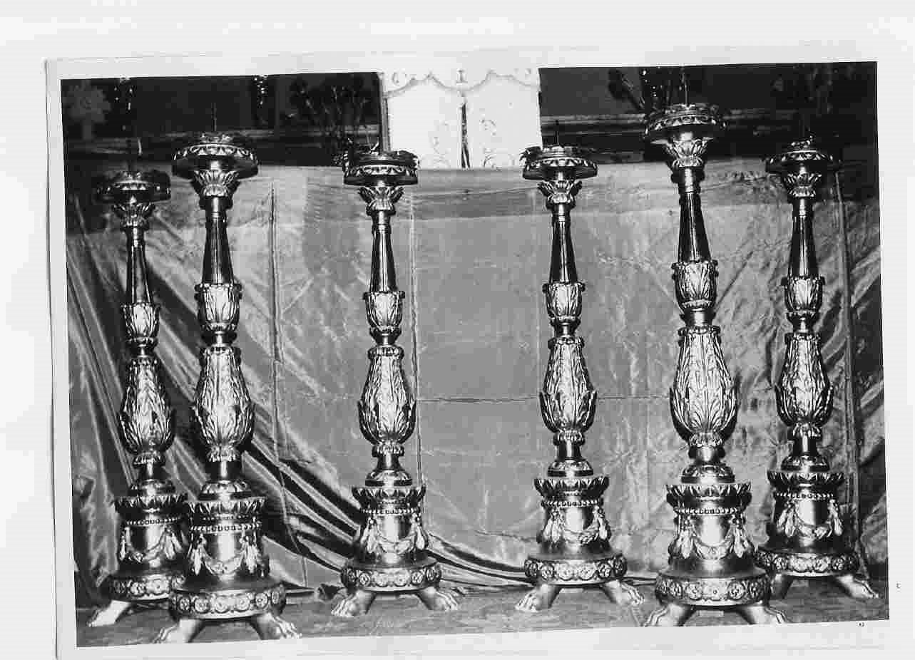 candeliere, serie - bottega Italia centrale (sec. XVIII)