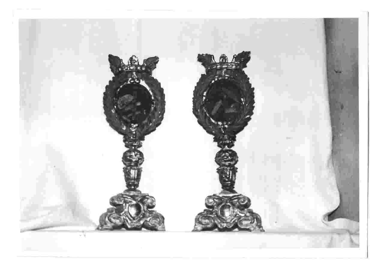 reliquiario, coppia - bottega italiana (sec. XVII)