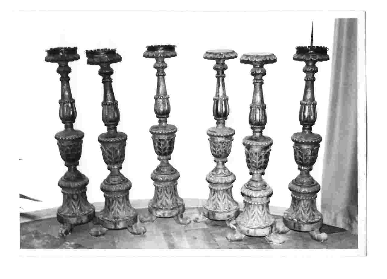 candeliere, serie - bottega Italia centrale (sec. XVIII)