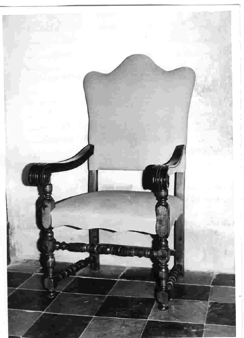 poltrona, opera isolata - bottega italiana (sec. XVIII)