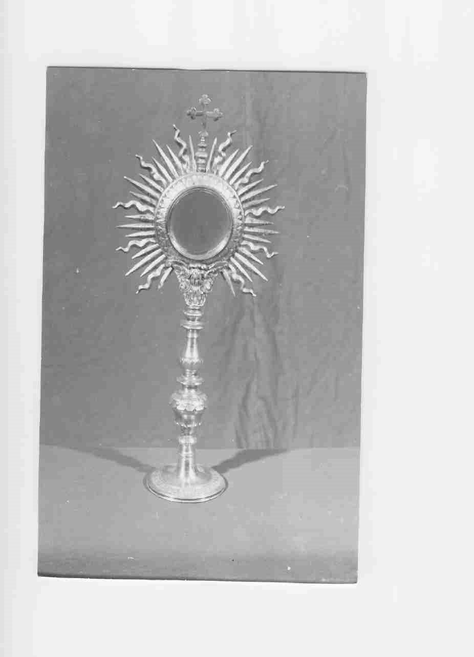 ostensorio - a raggiera, opera isolata - bottega Italia centrale (sec. XVII)