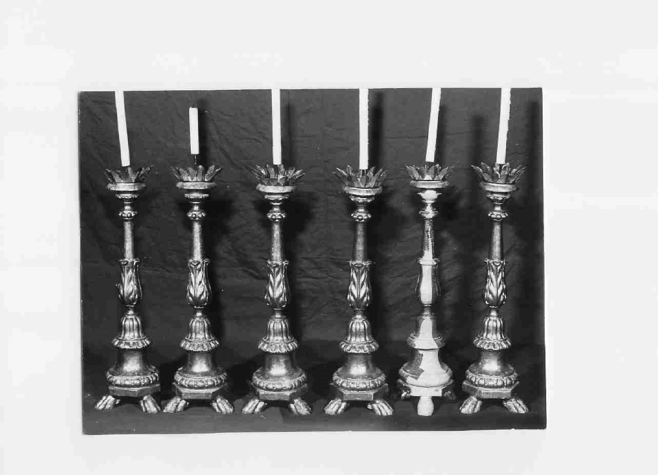 candeliere, serie - bottega Italia centrale (sec. XVIII)