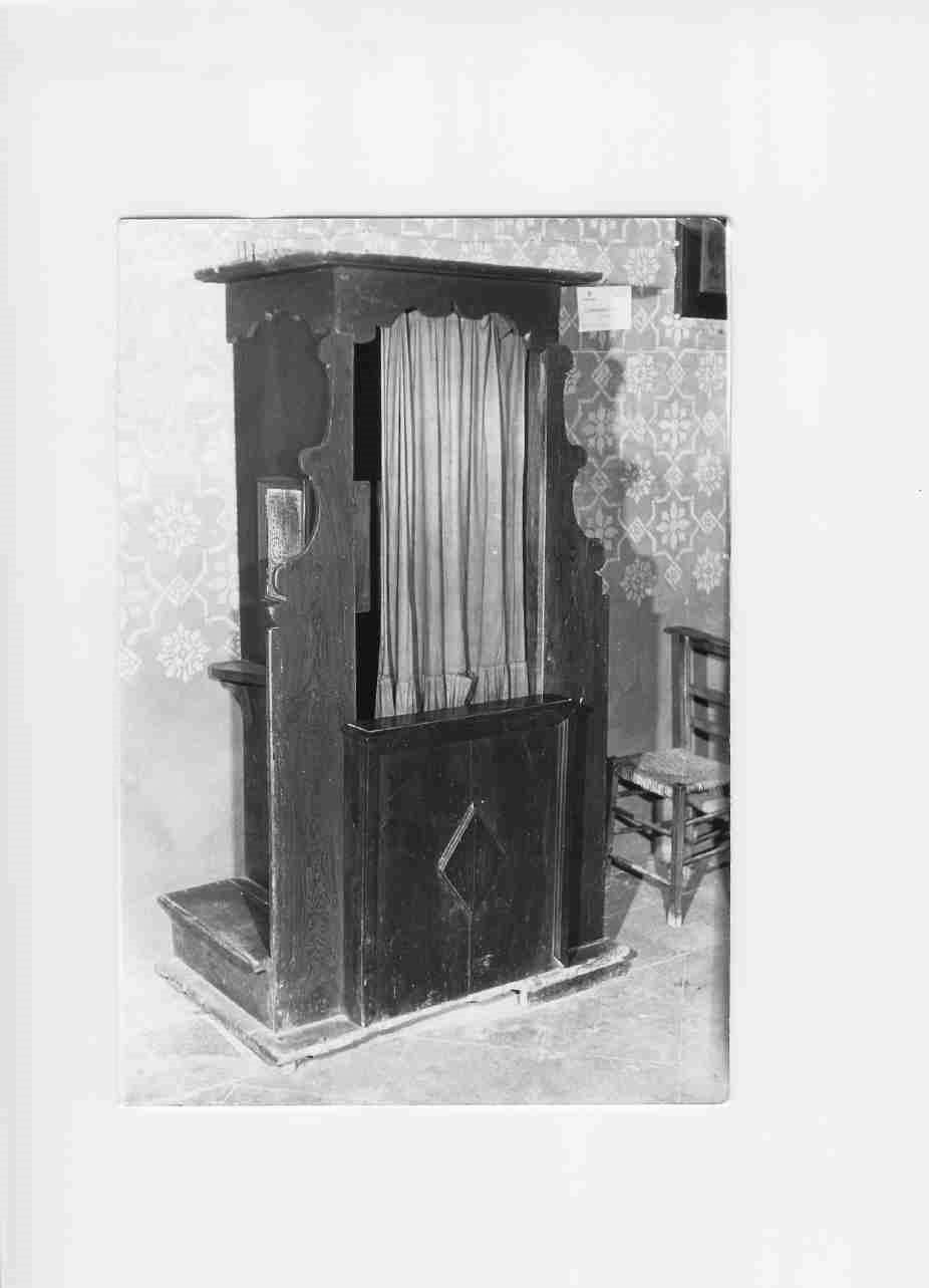 confessionale, opera isolata - bottega Italia centrale (sec. XVII)