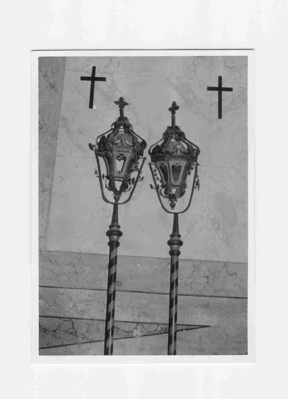 lanterna processionale, coppia - bottega Italia centrale (sec. XIX)