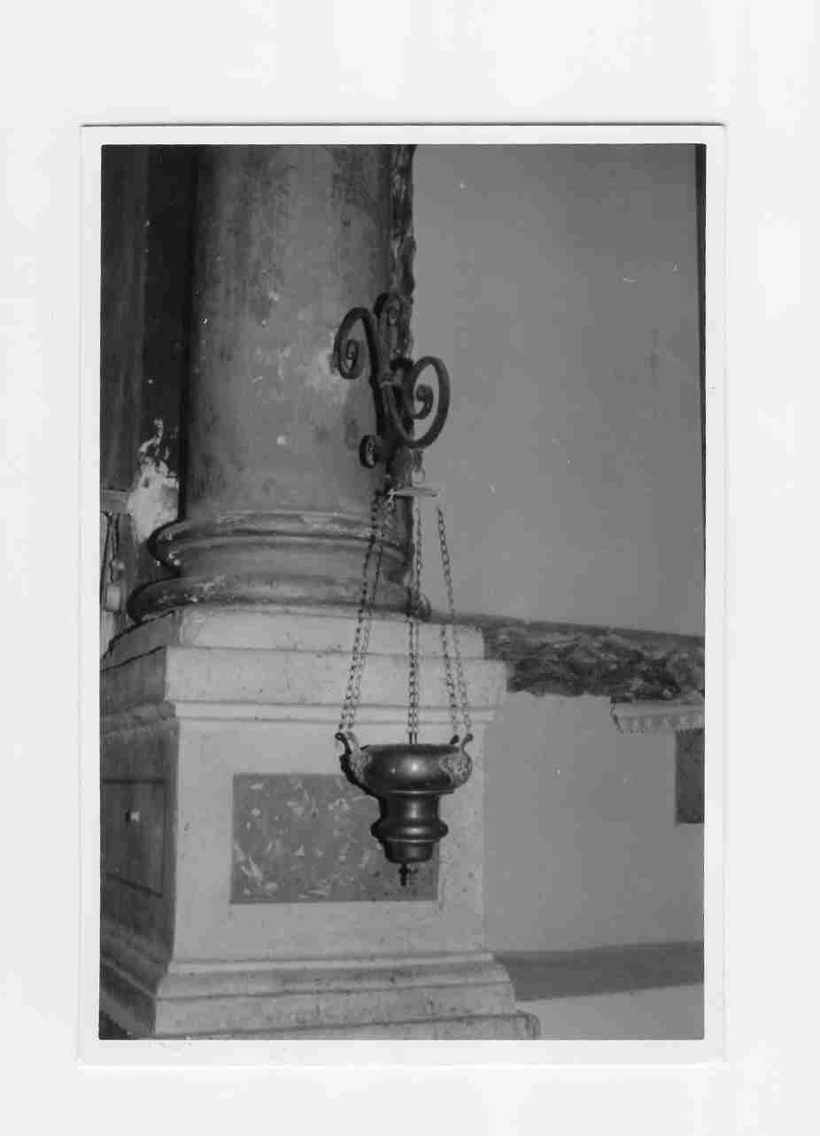 lampada, opera isolata - bottega Italia centrale (inizio sec. XVIII)