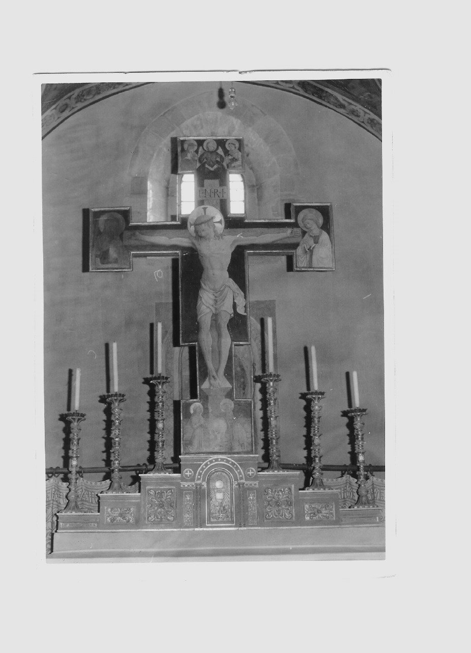 Cristo crocifisso (croce d'altare, opera isolata) di Caporali Bartolomeo (terzo quarto sec. XV)
