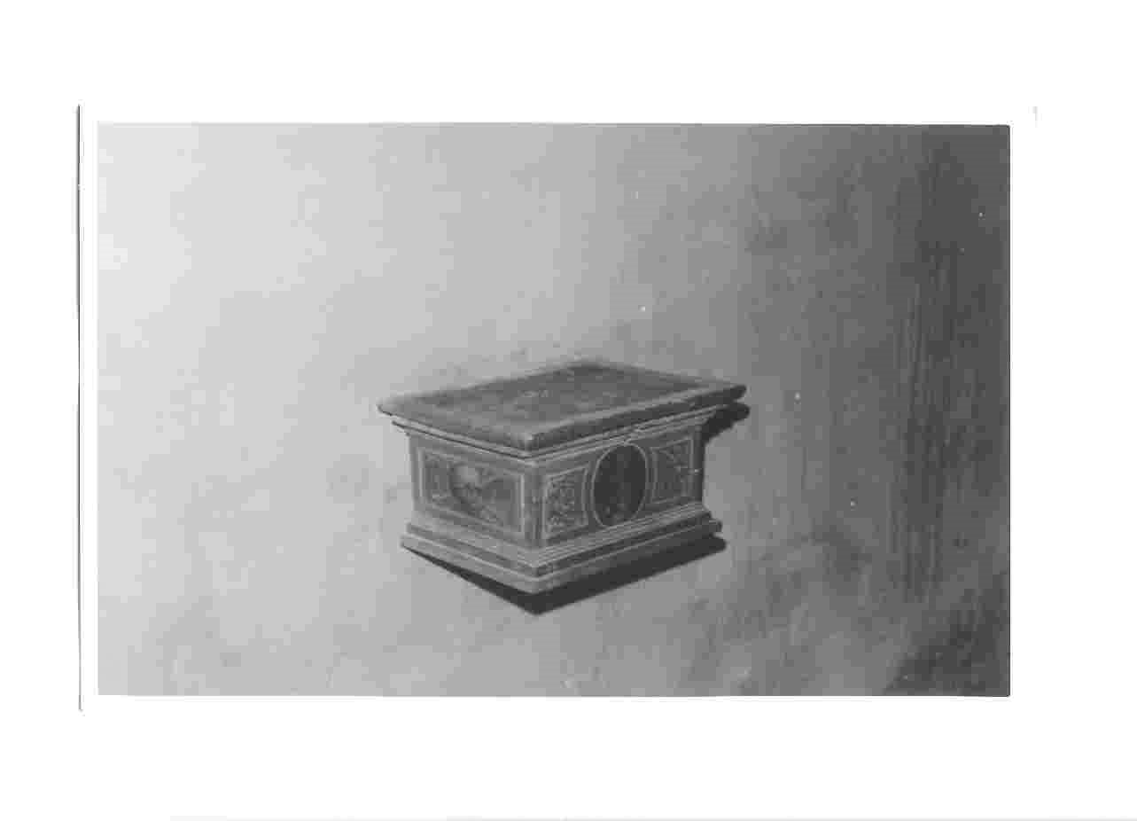 San Carlo Borromeo (cassetta per elemosine, opera isolata) - bottega Italia centrale (sec. XVII)